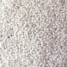 Seed beads 15/0 hvid, 10 gram