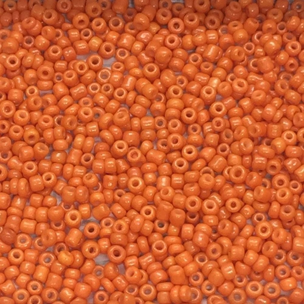 Seed beads 11/0, orange, 10 gram