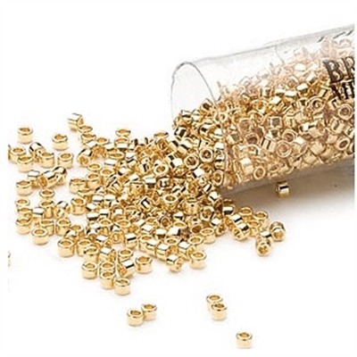 Seed beads, Delica 11/0 24 kt forgyldt 4 gram. DB0031V