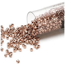 Seed beads, Delica 11/0 kobber 7,5 gram. DB0040V
