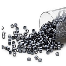Seed beads, Delica 11/0 hæmatit 7,5 gram. DB0453V