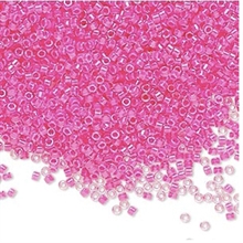 Seed beads, Delica 11/0 neon pink 7,5 gram. A1634SB