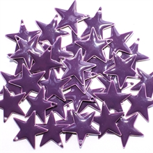 Emalje, stjerne 17 mm mørk lilla 1 par
