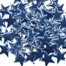 Emalje, stjerne 17 mm mørk blå 1 par