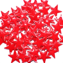 Emalje, stjerne 17 mm rød 1 par