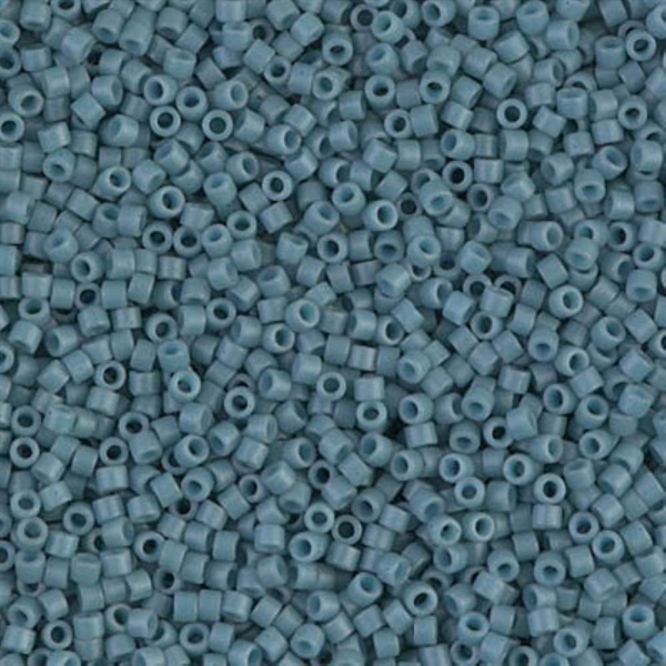 Seed beads, Delica 11/0, matte dyed shale, 7,5 gram. DB0792V
