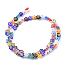 Fine farverige Millefiori perler til smykker | Køb dem hos Nordic
