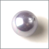 Shell pearl, 12mm, rund, lavendel, 2 stk.